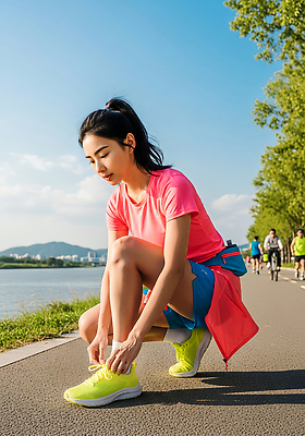 JPG 편집이미지 여자 도로 스포츠 운동화 모션 자연 건강 여름 강 운동 자전거 땀 러닝 의료성형뷰티 스타일 편집실사 AI인물포토 AI콘텐츠 계절 길 신발 교통시설 사람 바이크 CG 생태계 파일형식 AI포토