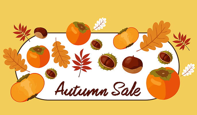 캐릭터 디자인 계절 백그라운드 단풍 과일 일러스트 자연 감 풍경 그래픽 세일 축제 가을 밤 배열 색감 활용 국내일러스트 AI파일 컨셉 잎 견과류 생태계 파일형식 벡터