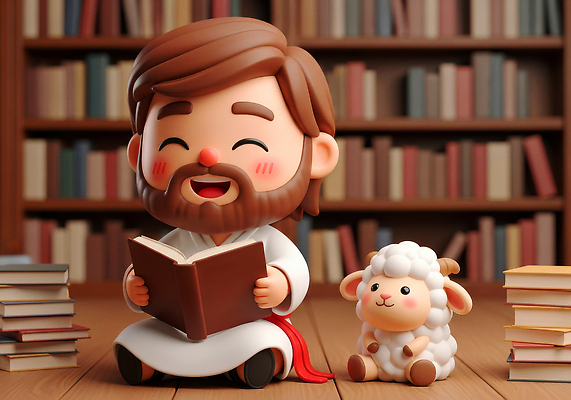 JPG 편집이미지 남자 행복 인형 이야기 웃음 책 친구 학습 양 도서관 편안함 읽기 즐거움 소통 이미지편집 AI컴퓨터그래픽 AI콘텐츠 교육 감정 컨셉 포유류 관계 모션 표정 사람 감각 파일형식