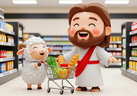 JPG 편집이미지 캐릭터 채소 과일 모션 웃음 풍경 쇼핑 귀여움 상점 양 예수 유머 장바구니 즐거움 이미지 이미지편집 AI컴퓨터그래픽 AI콘텐츠 감정 컨셉 포유류 표정 바구니 신_종교 파일형식