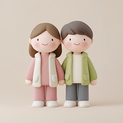 JPG 편집이미지 캐릭터 디자인 행복 인형 컬러 관계 사랑 미소 사람 친구 귀여움 조화 스타일 편집3D AI컴퓨터그래픽 AI콘텐츠 감정 컨셉 표정 3D 파일형식