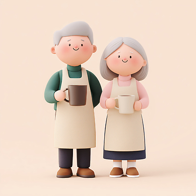 JPG 편집이미지 디자인 커플 할아버지 할머니 커피 가족 따뜻함 사랑 미소 일상 귀여움 우정 카페 편집3D AI컴퓨터그래픽 AI콘텐츠 여자 노년 남자 감정 음료 컨셉 관계 표정 라이프 친구 3D 상점 파일형식