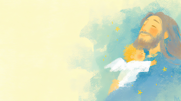 JPG 행복 감정 종교 예술 일러스트 가족 포옹 천사 따뜻함 사랑 웃음 평화 아기 예수 소중 그림 순간 인내 환상 국내일러스트 AI일러스트 AI콘텐츠 컨셉 관계 안기 표정 사람 신_종교 파일형식