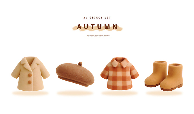 PSD 편집이미지 디자인 옷 패션 장신구 부츠 따뜻함 캐주얼 귀여움 코트 가을 베레모 체크셔츠 세련 고퀄 편집3D 모자_잡화 계절 신발 컨셉 셔츠 3D 외투 신조어 약어 파일형식