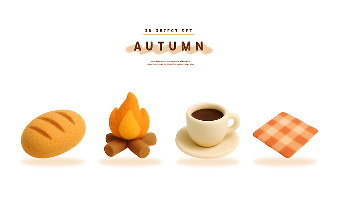 PSD 편집이미지 커피 빵 자연 휴식 바닥 따뜻함 세트 가을 분위기 편안함 모닥불 담요 오브젝트 체크무늬 향기 편집3D 계절 음료 음식 컨셉 무늬 불 3D 감각 생태계 냄새 파일형식