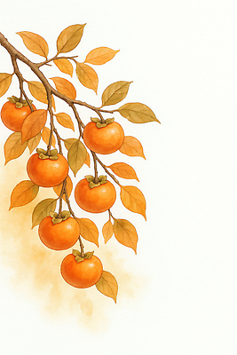 JPG 나무 식물 열매 잎 과일 일러스트 자연 가지 한국 감 풍경 일상 여름 햇빛 봄 수확 가을 과수원 가지치기 색감 국내일러스트 AI일러스트 AI콘텐츠 계절 아시아 농업 채소 라이프 태양 생태계 원예 파일형식