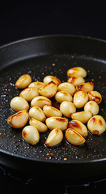 JPG 편집이미지 채소 재료 마늘 요리 갈색 식사 팬 저녁 구이 향기 레시피 건강식 편집실사 AI포토 AI콘텐츠 음식 컬러 야간 CG 냄새 파일형식