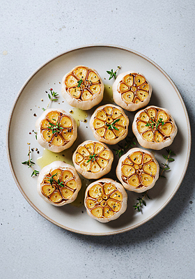 JPG 편집이미지 음식 채소 재료 식탁 디저트 건강 스테이크 요리 맛 허브 향기 레시피 구운마늘 편집실사 AI포토 AI콘텐츠 식물 컨셉 탁자 서양음식 마늘 CG 냄새 파일형식