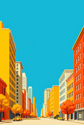 JPG 나무 건축 일러스트 자동차 자연 하늘 거리 풍경 일상 생활 활발 기록 도시 보행자 도심 구역 색채 풍경화 국내일러스트 AI일러스트 AI콘텐츠 식물 육상교통 컨셉 라이프 그림 생태계 파일형식