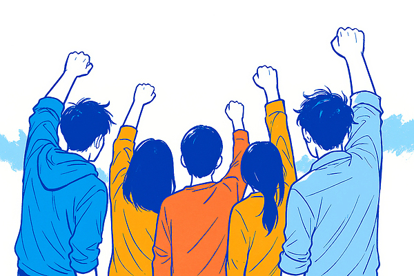 JPG 1 손 일러스트 응원 모션 협력 청년 친구 청춘 힘 모임 에너지 표현 긍정 열정 소통 공동체 국내일러스트 AI일러스트 AI콘텐츠 감정 컨셉 관계 성인 신체부위 파일형식