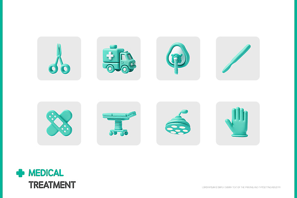 PSD 아이콘 의학 청진기 의료기기 건강 치료 3D아이콘 숫자 수술 구급차 수술도구 보건 문자 자동차 의학용품 파일형식