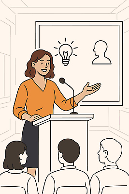 여자 교육 실루엣 일러스트 조명 아이디어 여러명 학습 교양 정보 발표 군중 강의 강의실 소통 스피치 국내일러스트 AI파일 다수 컨셉 촬영기법 사람 공간 파일형식 벡터