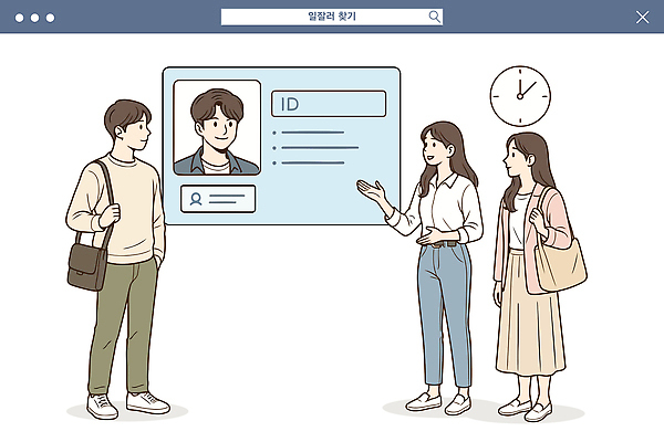 여자 남자 일러스트 협력 기술 대화 일상 세명 친구 정보 시간 질문 플랫폼 온라인 소통 관심 대답 상호작용 국내일러스트 AI파일 컨셉 관계 교통시설 말하기 사람 라이프 파일형식 벡터