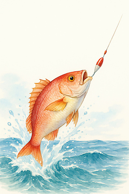 JPG 바다 일러스트 자연 낚시 생물 물 수중 물방울 낚싯대 수조 생동감 어획 카운트 국내일러스트 AI일러스트 AI콘텐츠 자연요소 레저 낚시용품 생태계 파일형식