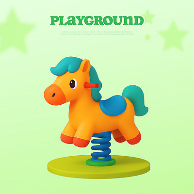 PSD 편집이미지 디자인 어린이 컬러 모션 놀이 안전 장난감 환경 용수철 말_게임 놀이터 즐거움 튜브 편집3D 감정 사람 3D 파일형식