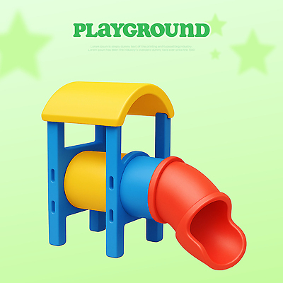 PSD 편집이미지 디자인 어린이 컬러 모션 놀이 설계 안전 야외 미끄럼틀 놀이터 즐거움 시설 액티비티 동심 편집3D 감정 컨셉 사람 3D 놀이기구 파일형식