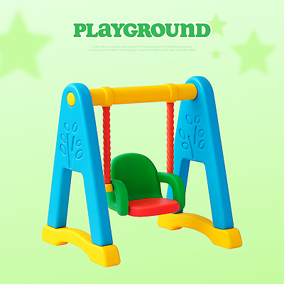 PSD 편집이미지 어린이 컬러 모션 놀이 안전 공간 놀이기구 즐거움 그네 생동감 설치 아기그네 편집3D 감정 사람 3D 파일형식