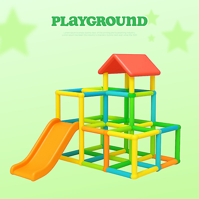 PSD 편집이미지 디자인 어린이 컬러 모션 놀이 안전 야외 장난감 유치원 구조물 놀이기구 놀이터 즐거움 슬라이드 창의력 편집3D 교육 건축 감정 사람 3D 파일형식