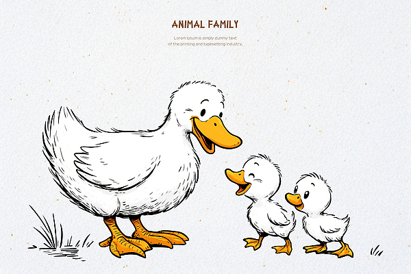 PSD 동물 행복 일러스트 가족 자연 조류 생명 오리 사랑 초원 일상 귀여움 촉촉함 체험 포근함 즐거움 그림 소통 오리새끼 유대감 국내일러스트 감정 새끼 컨셉 관계 라이프 젖음 감각 생태계 파일형식