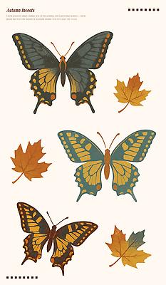 PSD 식물 디자인 예술 컬러 나비 곤충 단풍 잎 패턴 날개 일러스트 자연 생물 가을 화려 생태 생태계 조화 뷰티풀 디지털아트 국내일러스트 동물 계절 컨셉 무늬 파일형식