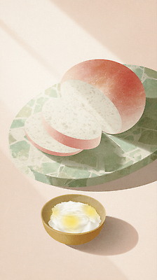 JPG 여유 음식 과일 일러스트 디저트 건강 요리 식사 신선 아침식사 크림 슬라이스 브런치 조화 건강식 색감 홈메이드 플레이팅 국내일러스트 AI일러스트 AI콘텐츠 감정 상차림 만들기 파일형식