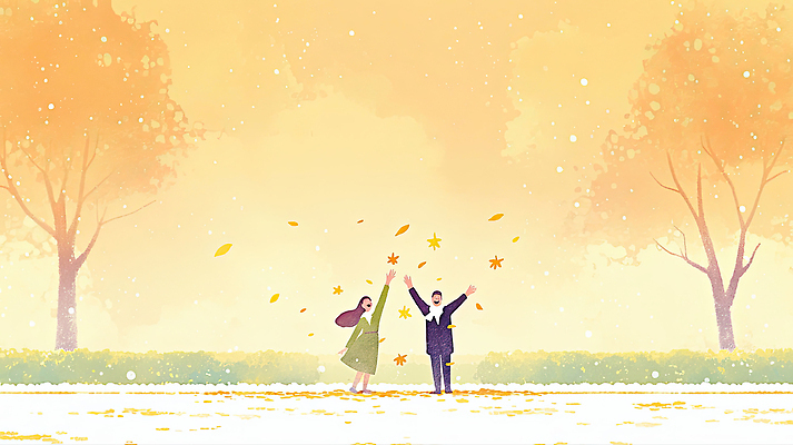 JPG 나무 손 행복 감정 컬러 백그라운드 일러스트 자연 날리기 바람 나뭇잎 웃음 풍경 두명 소풍 노란색 평화 산책 가을 청명 국내일러스트 AI일러스트 AI콘텐츠 자연요소 식물 계절 컨셉 잎 모션 날씨 휴식 표정 사람 신체부위 야외활동 생태계 파일형식