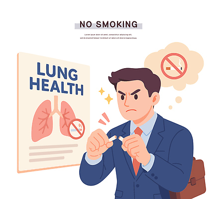 교육 남자 포스터 일러스트 흡연 건강 건강관리 직장인 결심 집중 금연 보건 국내일러스트 AI파일 직업 캠페인 컨셉 의학 담배 관리 사람 사회이슈 파일형식 벡터