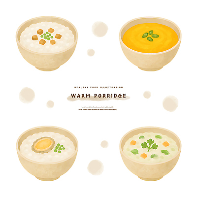 PSD 전통 그릇 문화 한식 컬러 채소 일러스트 재료 가족 탁자 요리 식사 맛 아침식사 죽 건강식 치유 간편조리식품 국내일러스트 영양군 식기 음식 가구 컨셉 관계 경상북도 파일형식