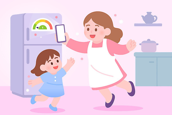 행복 어린이 일러스트 가족 모션 엄마 따뜻함 대화 사랑 요리 일상 스마트폰 주방 듣기 추억 즐거움 소통 놀기 순간 가전환급 국내일러스트 AI파일 감정 컨셉 관계 말하기 사람 라이프 핸드폰 스마트기기 정책 파일형식 벡터