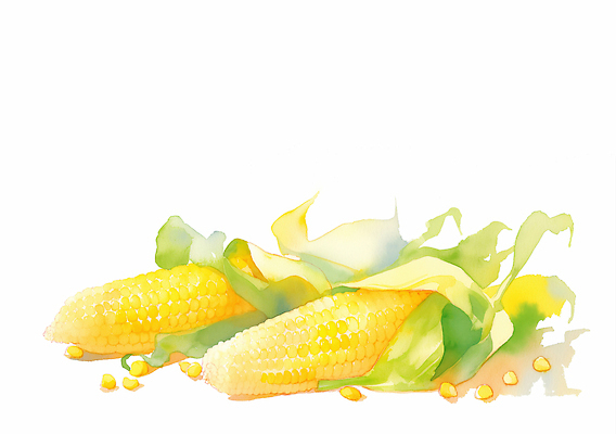 JPG 식물 전통 예술 음식 컬러 채소 과일 일러스트 자연 수채화 건강 옥수수 장식 여름 농작물 농장 수확 신선 부드러움 색감 미각 국내일러스트 AI일러스트 AI콘텐츠 계절 농업 곡류 감각 생태계 파일형식
