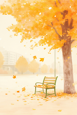 JPG 나무 계절 공원 컬러 낙엽 벤치 일러스트 자연 휴식 풍경 일상 햇빛 평화 고요 산책 가을 저녁 그늘 뷰티풀 국내일러스트 AI일러스트 AI콘텐츠 식물 공공시설 컨셉 잎 의자 라이프 태양 야간 생태계 파일형식