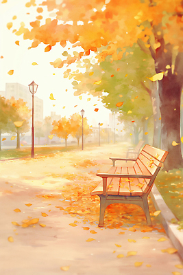 JPG 나무 공원 여유 단풍 잎 벤치 일러스트 자연 휴식 풍경 햇빛 평화 걷기 산책 가을 보행로 도심 뷰티풀 캐노피 국내일러스트 AI일러스트 AI콘텐츠 식물 계절 공공시설 감정 길 컨셉 의자 모션 태양 도시 생태계 파일형식