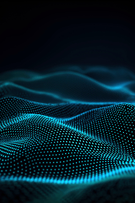 JPG 편집이미지 디자인 백그라운드 패턴 모션 추상 기술 그래픽 파란색 빛 디지털 흐름 점 웨이브 언론 기하학 이미지편집 AI컴퓨터그래픽 AI콘텐츠 컬러 컨셉 무늬 파일형식