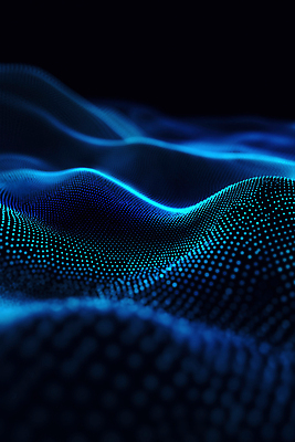 JPG 편집이미지 디자인 물결 과학 백그라운드 패턴 상상 추상 파란색 빛 디지털 스크린 흐름 점 구출 이미지편집 AI컴퓨터그래픽 AI콘텐츠 컬러 컨셉 무늬 도움 파일형식