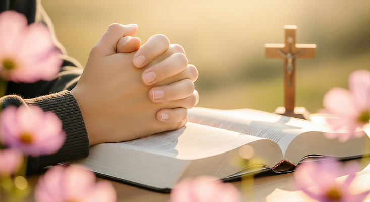 JPG 편집이미지 손 종교 십자가 자연 빛 믿음 성경 고요 기도 저녁 책상 의료성형뷰티 편집실사 AI인물포토 AI콘텐츠 감정 가구 종교용품 신체부위 야간 CG 생태계 파일형식 AI포토