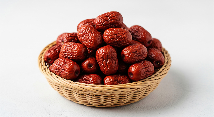 JPG 편집이미지 전통 한식 과일 식재료 자연 식탁 디저트 장식 농작물 바구니 대추 건강식 먹거리 저장식품 편집실사 AI포토 AI콘텐츠 음식 농업 탁자 CG 생태계 파일형식