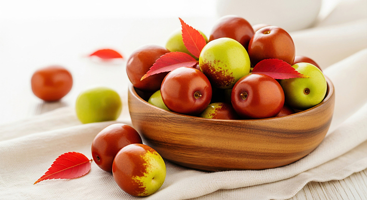 JPG 식물 편집이미지 열매 컬러 잎 과일 자연 장식 빨간색 초록색 농작물 전시 가을 신선 대추 나무그릇 편집실사 AI포토 AI콘텐츠 그릇 계절 농업 목재 CG 생태계 파일형식