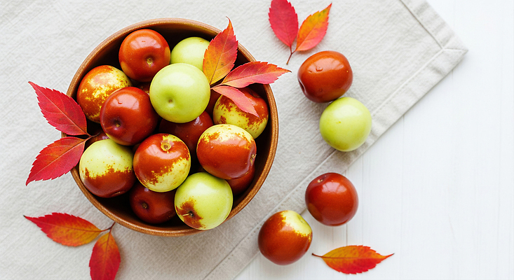 JPG 편집이미지 그릇 음식 단풍 자연 나뭇잎 디저트 건강 빨간색 노란색 촬영 들꽃 가을 발굴 대추 색감 편집실사 AI포토 AI콘텐츠 식기 계절 꽃 컬러 잎 CG 생태계 파일형식