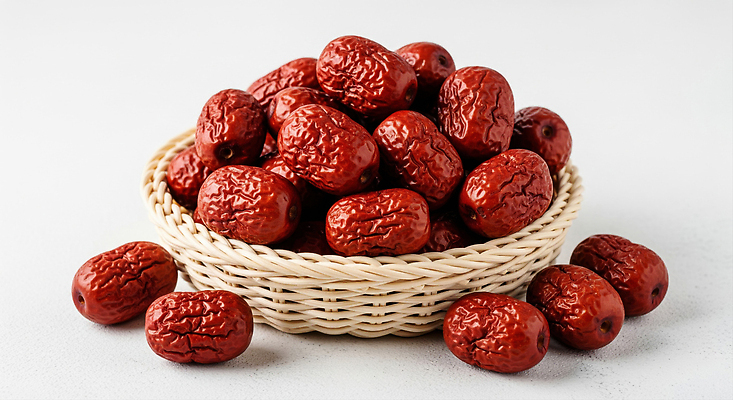 JPG 편집이미지 전통 음식 재료 자연 디저트 한국 건강 빨간색 바구니 과자 맛 대추 편집실사 AI포토 AI콘텐츠 영양군 아시아 컬러 컨셉 경상북도 CG 생태계 파일형식