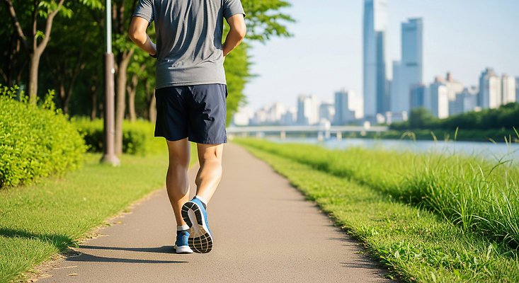 JPG 편집이미지 공원 남자 모션 자연 휴식 서울 건강 여름 운동복 달리기 운동 산책로 도시 강가 의료성형뷰티 편집실사 AI인물포토 AI콘텐츠 옷 계절 공공시설 길 컨셉 한국 사람 강 CG 생태계 파일형식 AI포토