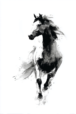 JPG 모양 동물 전통 예술 선 일러스트 모션 새해 흑백 수묵화 달리기 물감 표현 말_게임 그림 캔버스 한국화 강렬 뷰티풀 생동감 2026년 국내일러스트 병오년 AI일러스트 AI콘텐츠 촬영기법 미술 미술도구 연도 동양화 파일형식