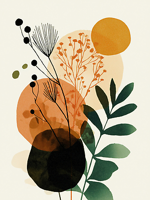 JPG 모양 식물 라이프스타일 디자인 예술 컬러 일러스트 자연 그래픽 태양 원형 배열 감성 조화 뷰티풀 창의성 국내일러스트 AI일러스트 AI콘텐츠 자연요소 도형 컨셉 생활 생태계 파일형식