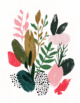 JPG 모양 식물 디자인 꽃 예술 컬러 일러스트 자연 그래픽 장식 배열 그림 질감 작품 캔버스 조화 뷰티풀 색감 창의성 국내일러스트 AI일러스트 AI콘텐츠 미술 생태계 파일형식