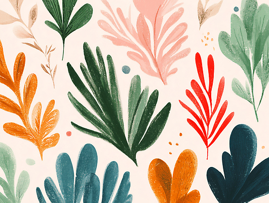 JPG 모양 식물 디자인 예술 컬러 백그라운드 패턴 곡선 일러스트 자연 그래픽 장식 배열 오브젝트 모던 조화 국내일러스트 AI일러스트 AI콘텐츠 선 무늬 생태계 파일형식