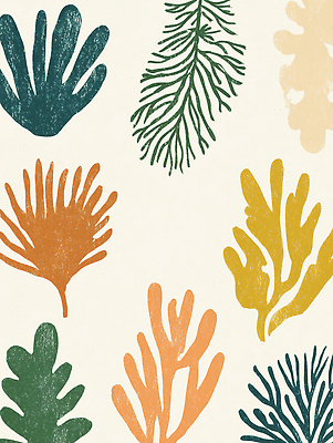 JPG 식물 디자인 예술 컬러 백그라운드 패턴 일러스트 자연 형상 장식 인테리어 미술관 모던 그림 질감 심플 조화 창의성 국내일러스트 AI일러스트 AI콘텐츠 무늬 생태계 파일형식