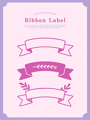 디자인 리본 예술 선 분홍색 백그라운드 패턴 일러스트 아이디어 그래픽 장식 라벨 디지털 그림 격자 손그림 창작 스타일 국내일러스트 AI파일 컬러 컨셉 무늬 프레임 파일형식 벡터