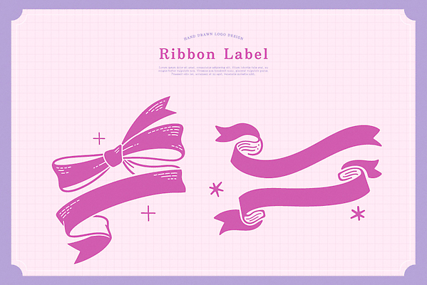 디자인 리본 예술 분홍색 컬러 백그라운드 패턴 일러스트 그래픽 장식 디지털 인쇄 그림 손그림 조합 스타일 국내일러스트 AI파일 무늬 파일형식 벡터