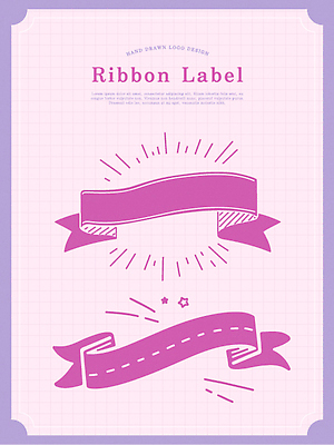 모양 디자인 리본 분홍색 일러스트 아이디어 그래픽 장식 라벨 그림 창의성 창작 디지털아트 스타일 국내일러스트 AI파일 컬러 컨셉 프레임 파일형식 벡터