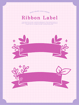 디자인 리본 예술 분홍색 컬러 백그라운드 곡선 일러스트 아이디어 그래픽 장식 라벨 감각 그림 작품 창의성 디지털아트 스타일 국내일러스트 AI파일 선 컨셉 프레임 미술 파일형식 벡터