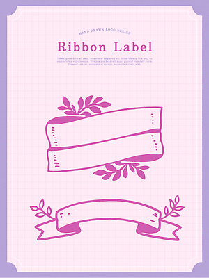 식물 디자인 리본 예술 컬러 백그라운드 컨셉 일러스트 아이디어 그래픽 장식 라벨 스케치 그림 문서 창의성 스타일 국내일러스트 AI파일 프레임 미술 파일형식 벡터
